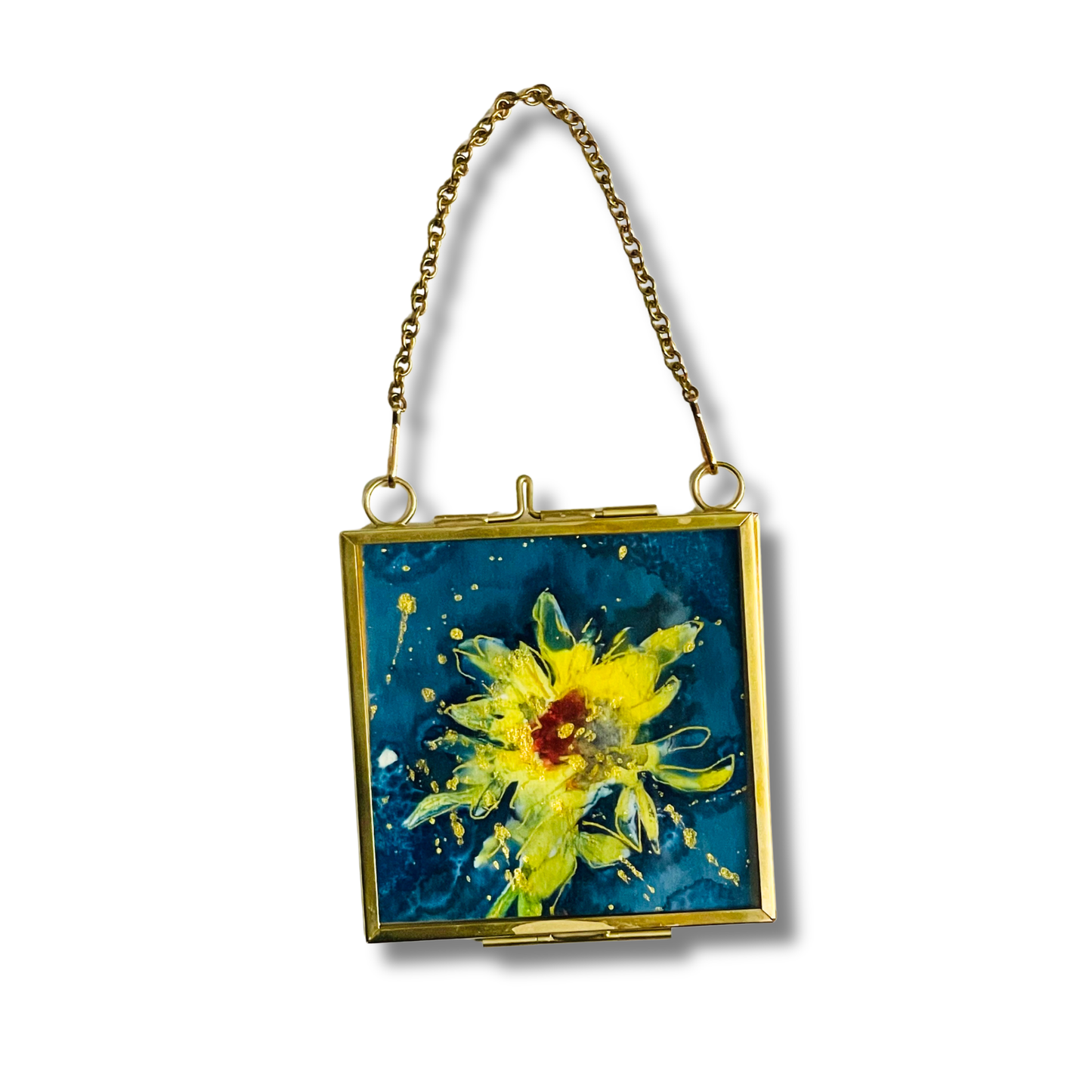 Golden Bloom Mini Cyanotype