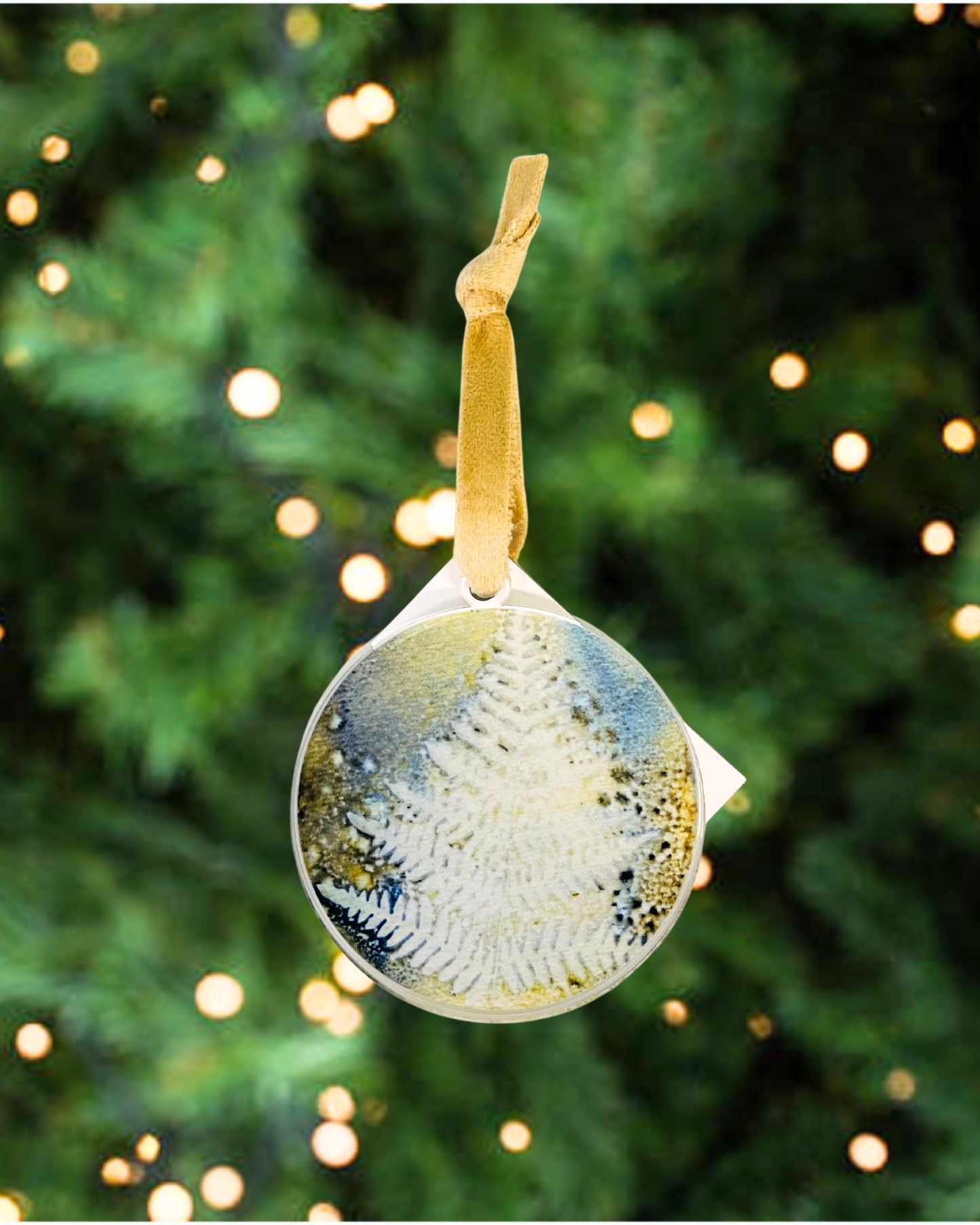 Winter Fern Acrylic Ornament