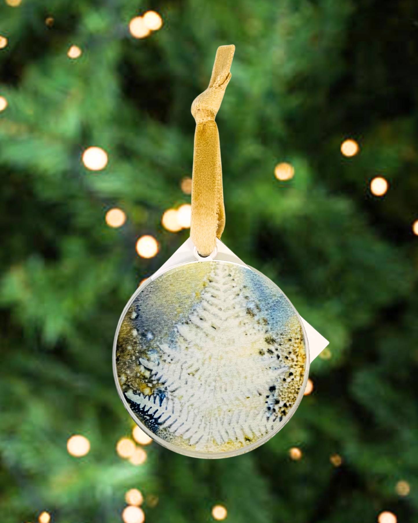 Winter Fern Botanical Acrylic Ornament