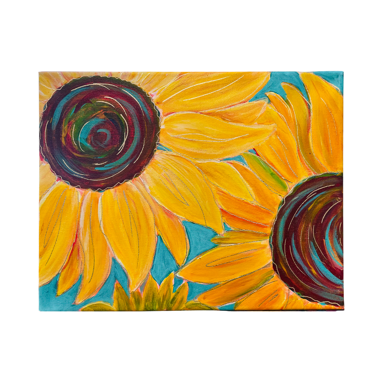 Sunflowers Live Demo Painting
