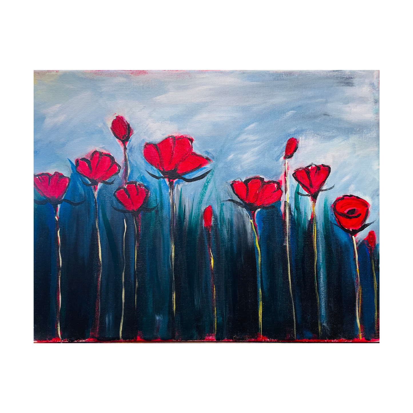 Poppies 2 Live Demo Painting