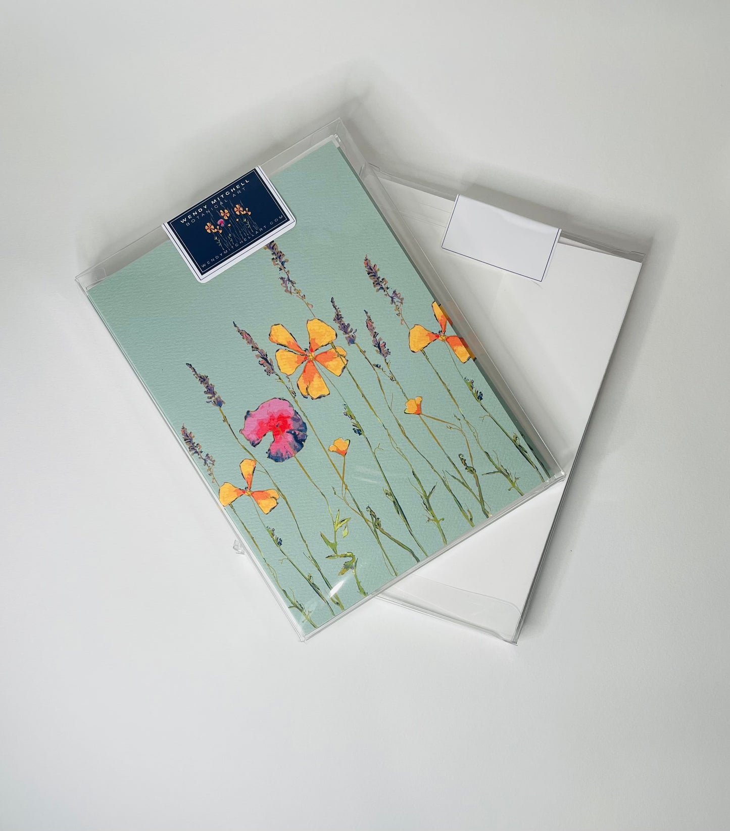 Teal Wildflower Notecard Set