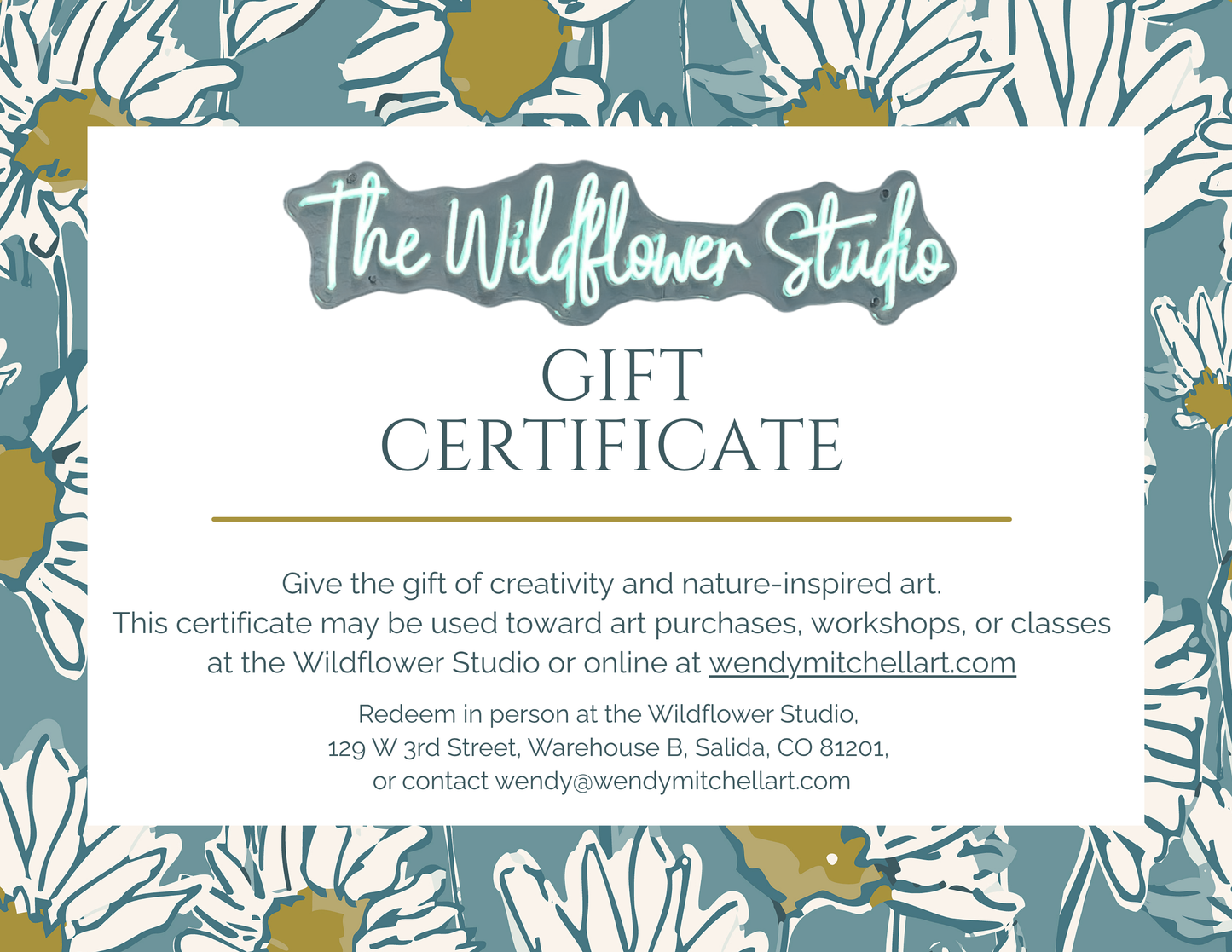 Wendy Mitchell Art Gift Card