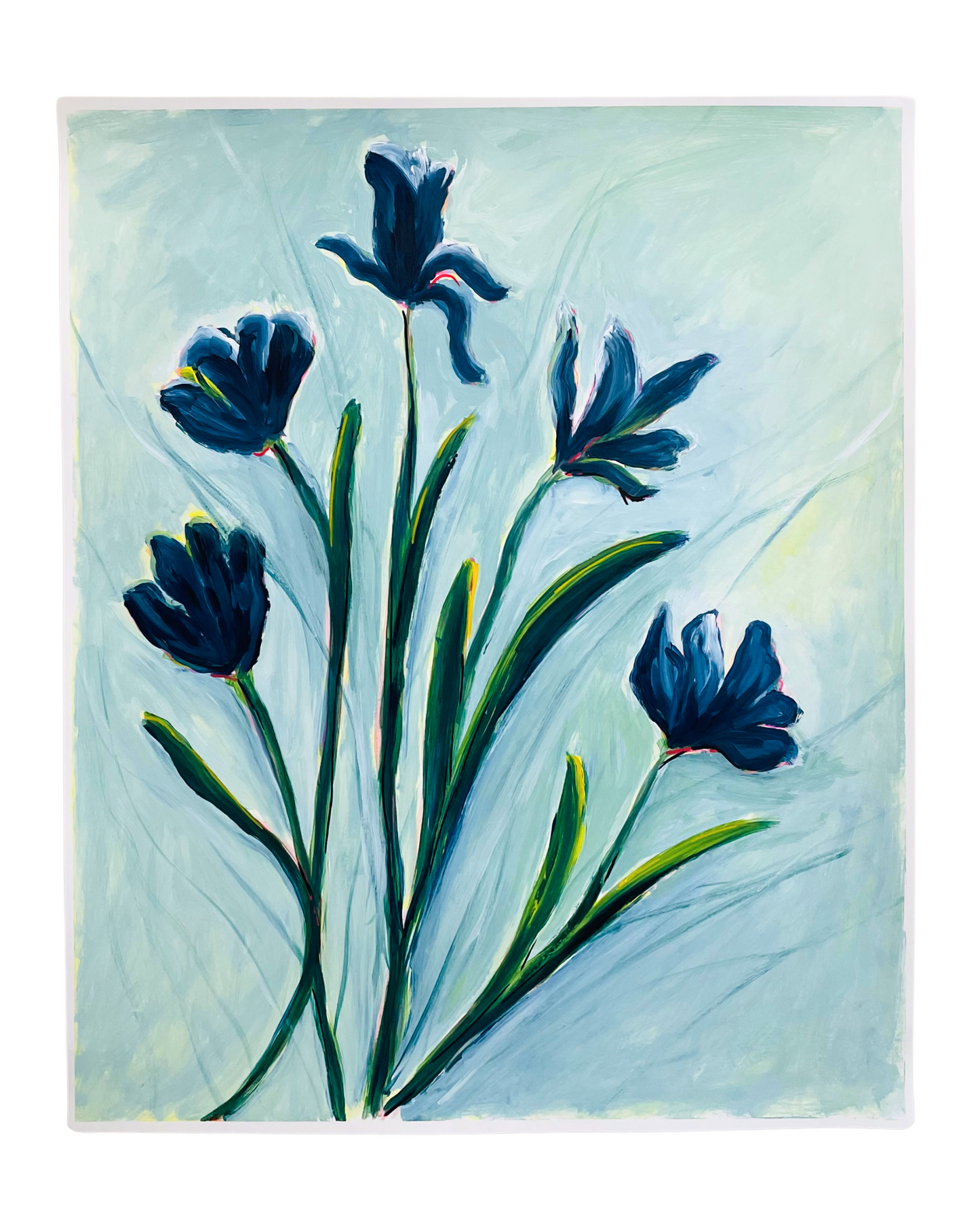 Acrylic painting on paper botanical. Wendy Mitchell Art, Salida CO