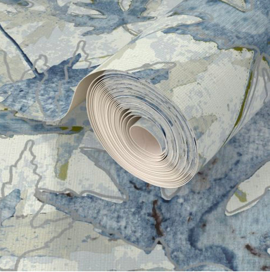 Silver Maples - Grasscloth Wallpaper