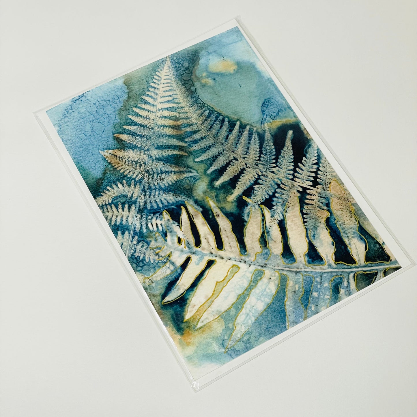Trio of Ferns Art Card-Notecard-Wendy Mitchell Art-Salida, CO