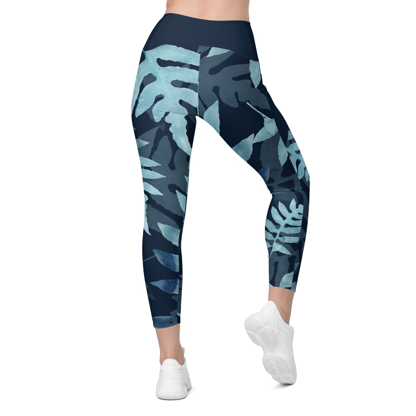 Midnight Ferns Leggings with pockets
