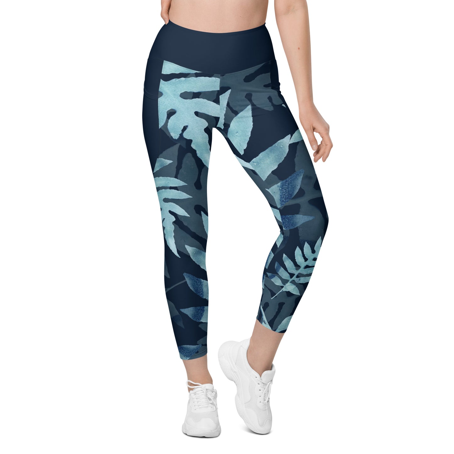 Midnight Ferns Leggings with pockets