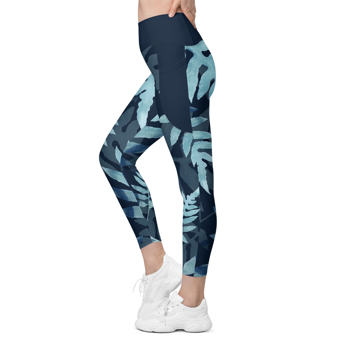 Midnight Ferns Leggings with pockets