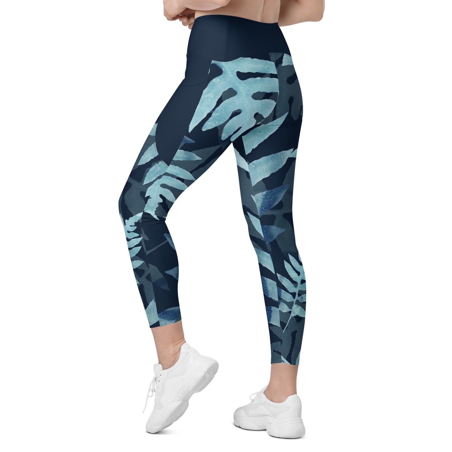 Midnight Ferns Leggings with pockets