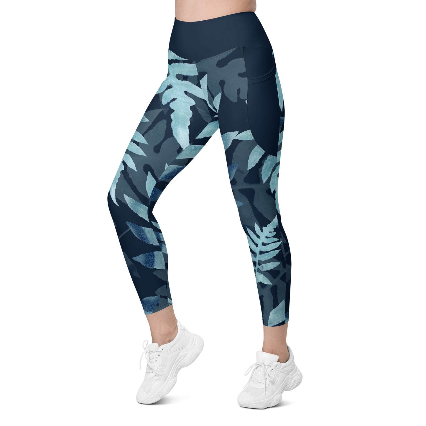 Midnight Ferns Leggings with pockets