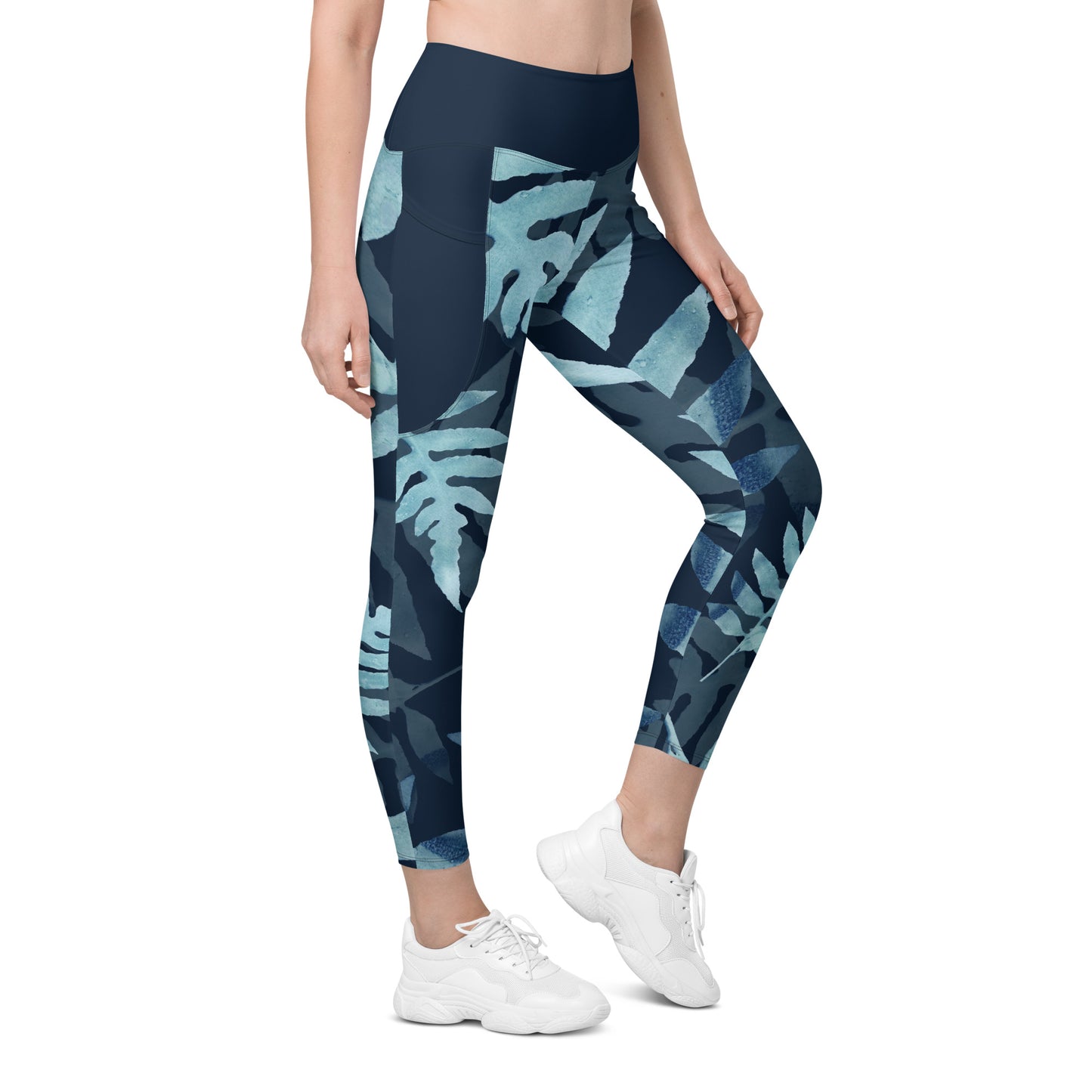 Midnight Ferns Leggings with pockets