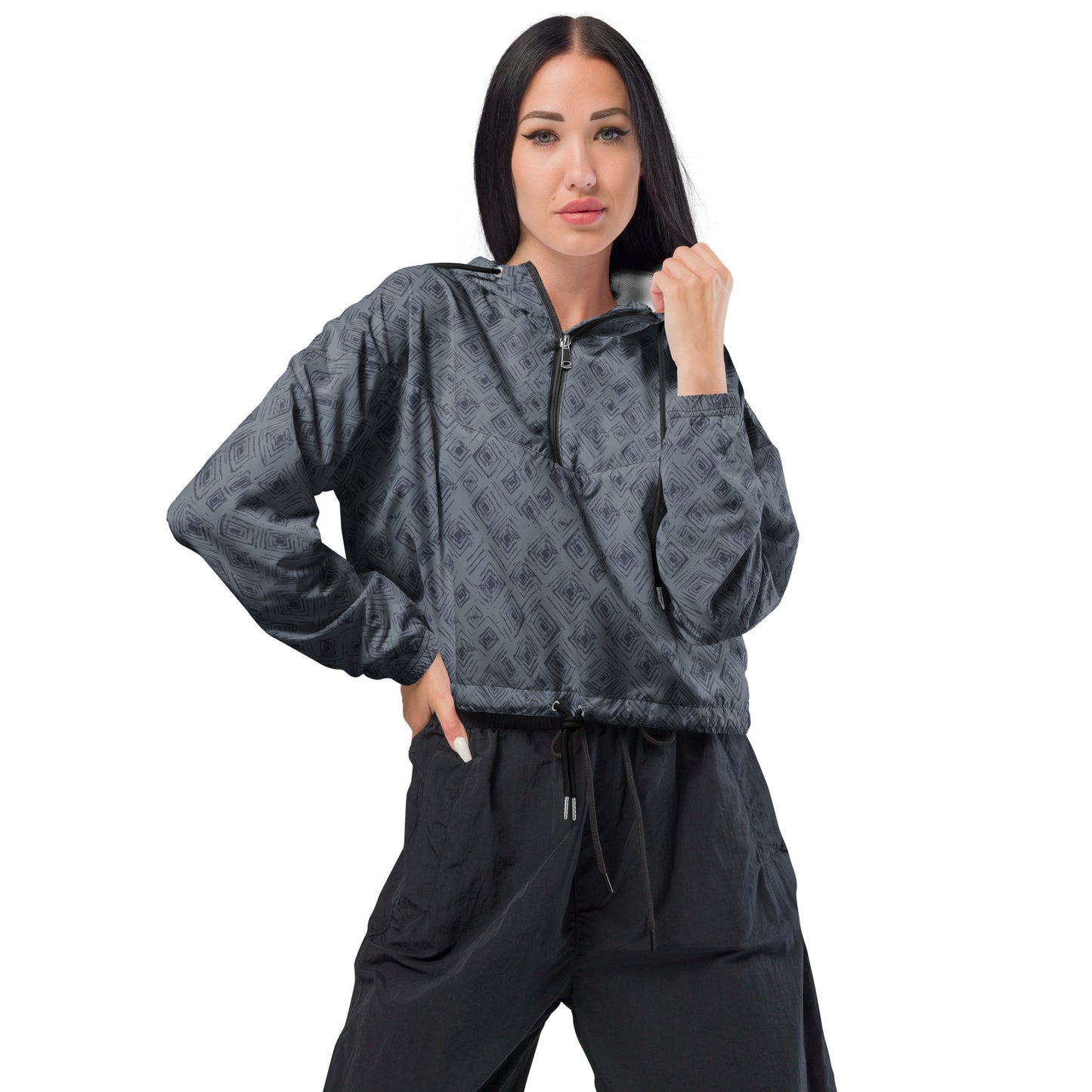Winter Kaleidoscope Women’s cropped windbreaker