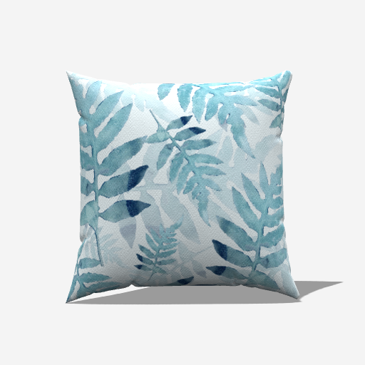 Morning Ferns Faux Linen Pillow Cover