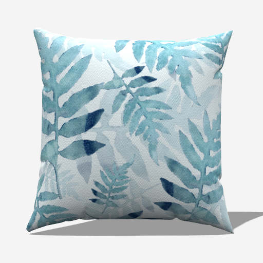 Morning Ferns Faux Linen Pillow Cover