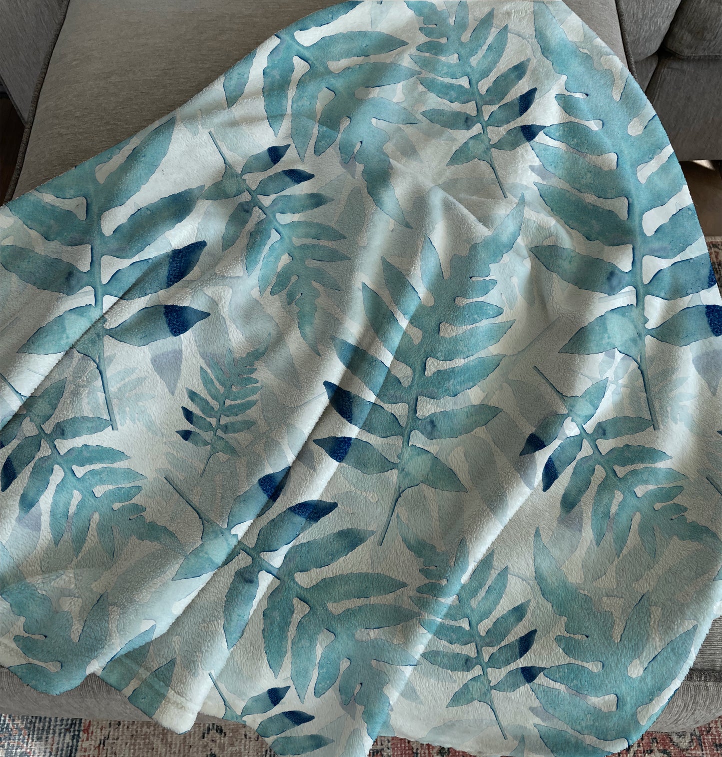 Mink Touch Fleece Blanket - Falling Ferns