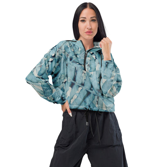 Blue Silk Women’s cropped windbreaker