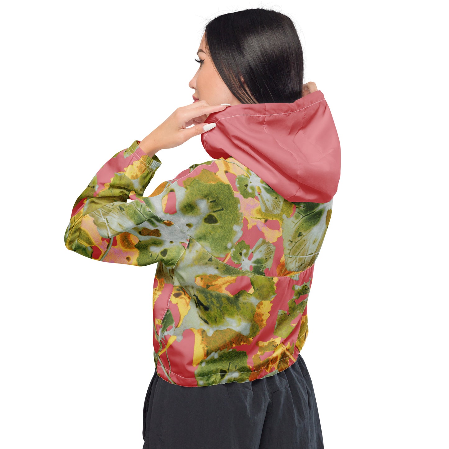 Sweet Violet Vibrations Women’s cropped windbreaker