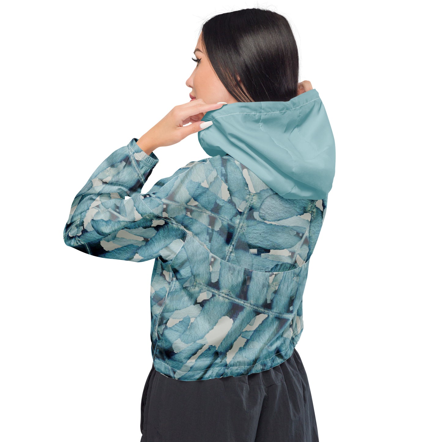 Blue Silk Women’s cropped windbreaker