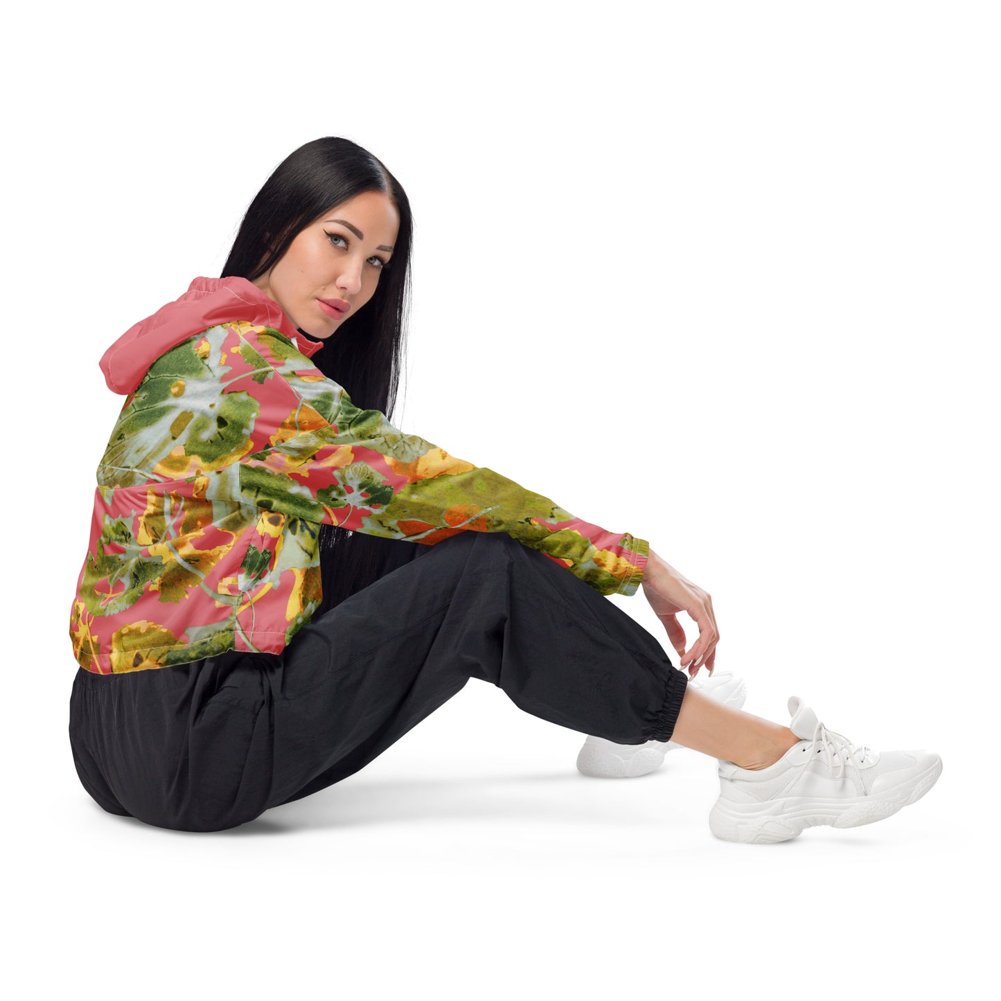 Sweet Violet Vibrations Women’s cropped windbreaker