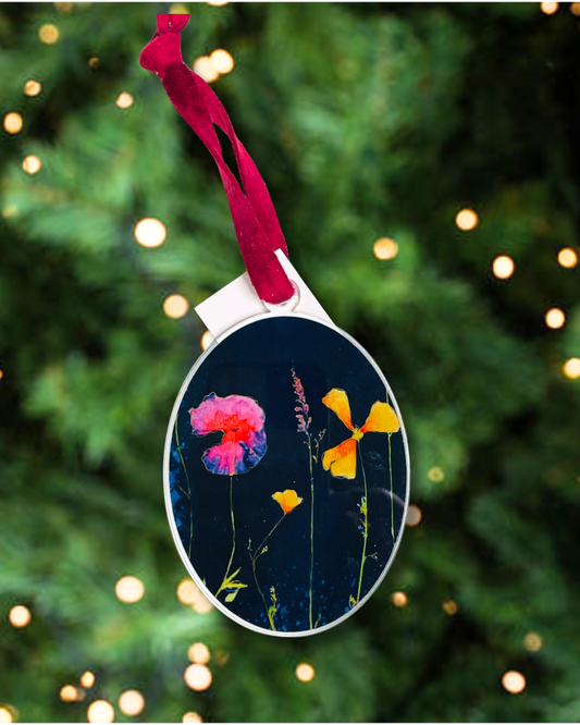 Wildflowers Acrylic Ornament