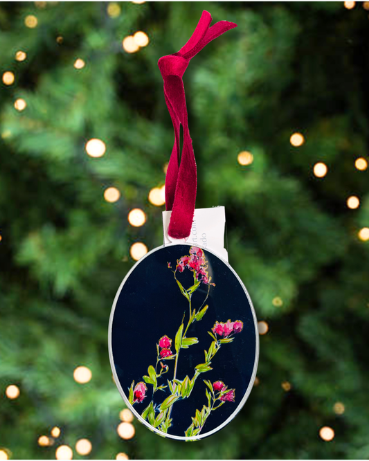 Pink Wildflowers Acrylic Ornament