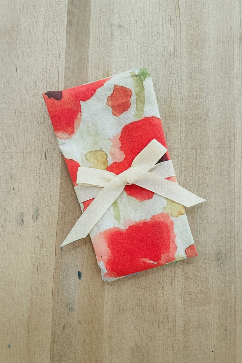 Poppy Fields Botanical Flour Sack Tea Towel