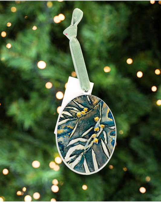 Golden Olives Acrylic Ornament