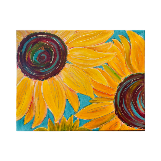 Sunflowers Live Demo Painting