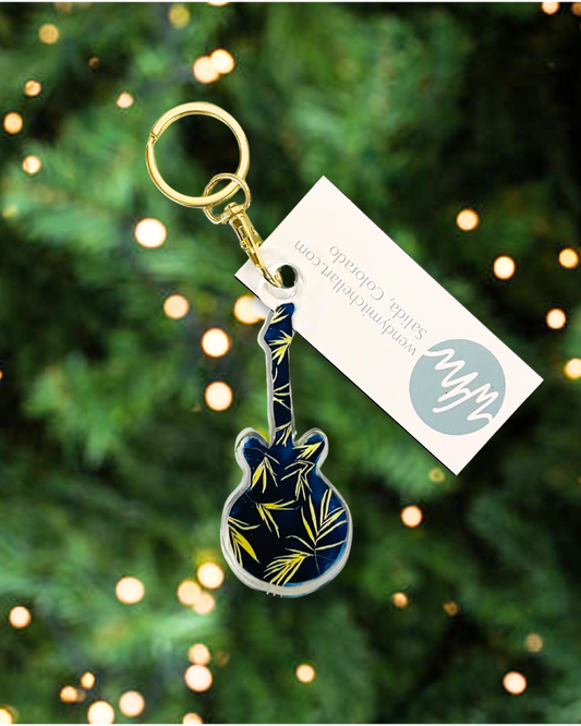 Mini Guitar Acrylic Keychain