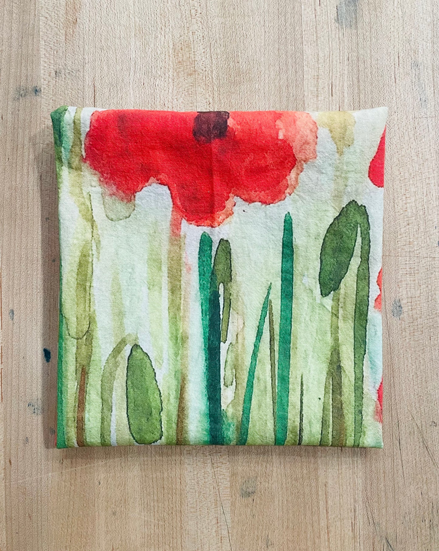 Poppy Fields Botanical Flour Sack Tea Towel