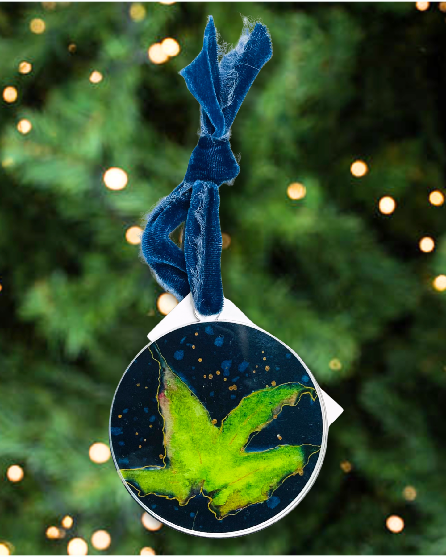 Green Leaf Acrylic Ornament