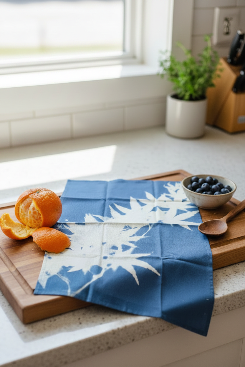 Japanese Maples Botanical Flour Sack Tea Towel