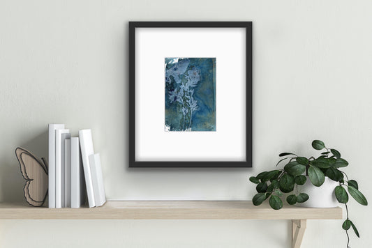 Butterfly & Tundra Rose Art Print
