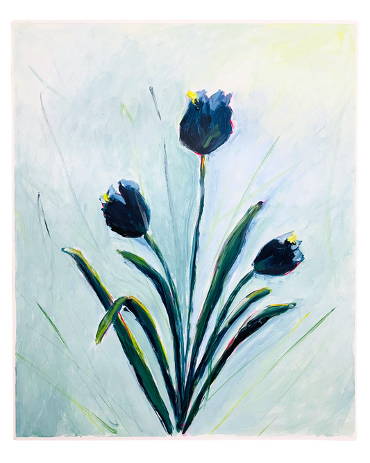 Acrylic painting on paper botanical. Wendy Mitchell Art, Salida CO