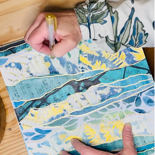 Mixed Media Botanicals Workshop: Tuesdays March - 3 weeks (6 hours)-Events-Wendy Mitchell Art-Wendy Mitchell Art - Salida, Colorado
