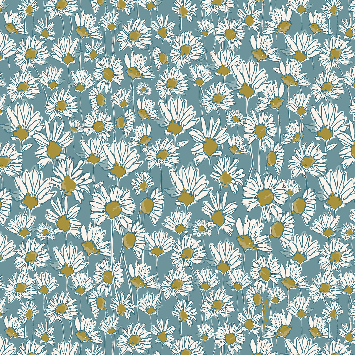 Morning Meadow Daisy Botanical Cloth Napkins – Set of 4