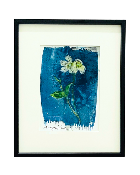 Framed original mixed media cyanotype.
Wendy Mitchell Art, Salida, CO