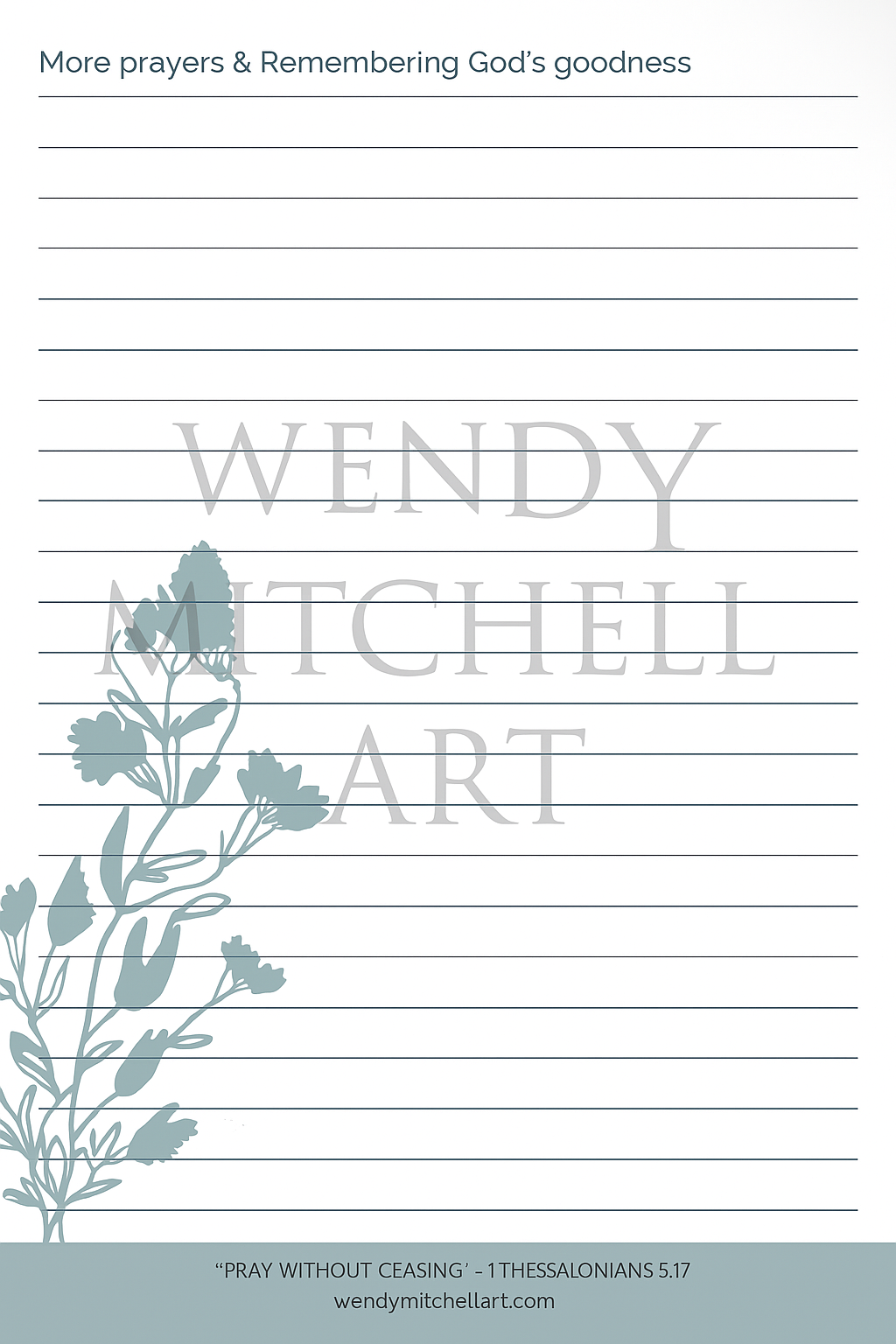 Prayer Journal-Notebook-Wendy Mitchell Art
