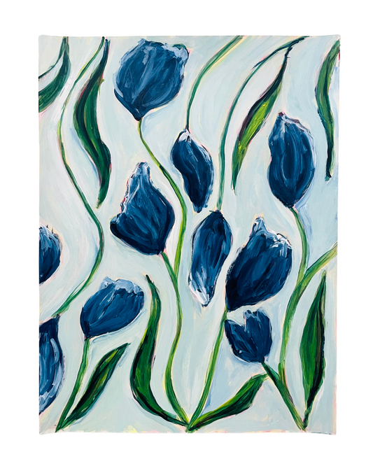 Acrylic painting on paper botanical. Wendy Mitchell Art, Salida CO