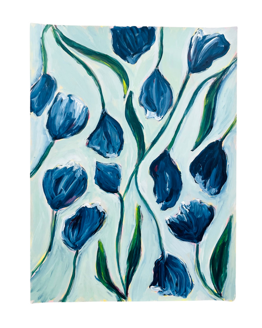 Acrylic painting on paper botanical. Wendy Mitchell Art, Salida CO