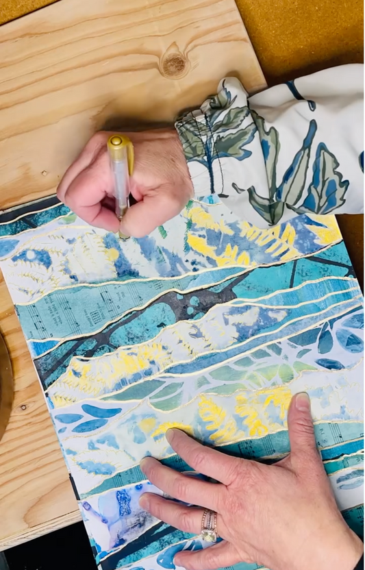 Mixed Media Botanicals Workshop: Tuesdays March - 3 weeks (6 hours)-Events-Wendy Mitchell Art-Wendy Mitchell Art - Salida, Colorado