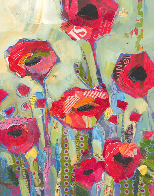 🌸 Floral Collage Workshop (Adults)-Events-Wendy Mitchell Art-Wendy Mitchell Art - Salida, Colorado