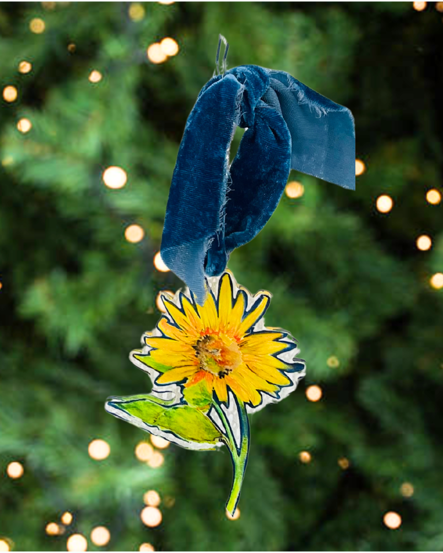 Sunflower Acrylic Cut Out Ornament
