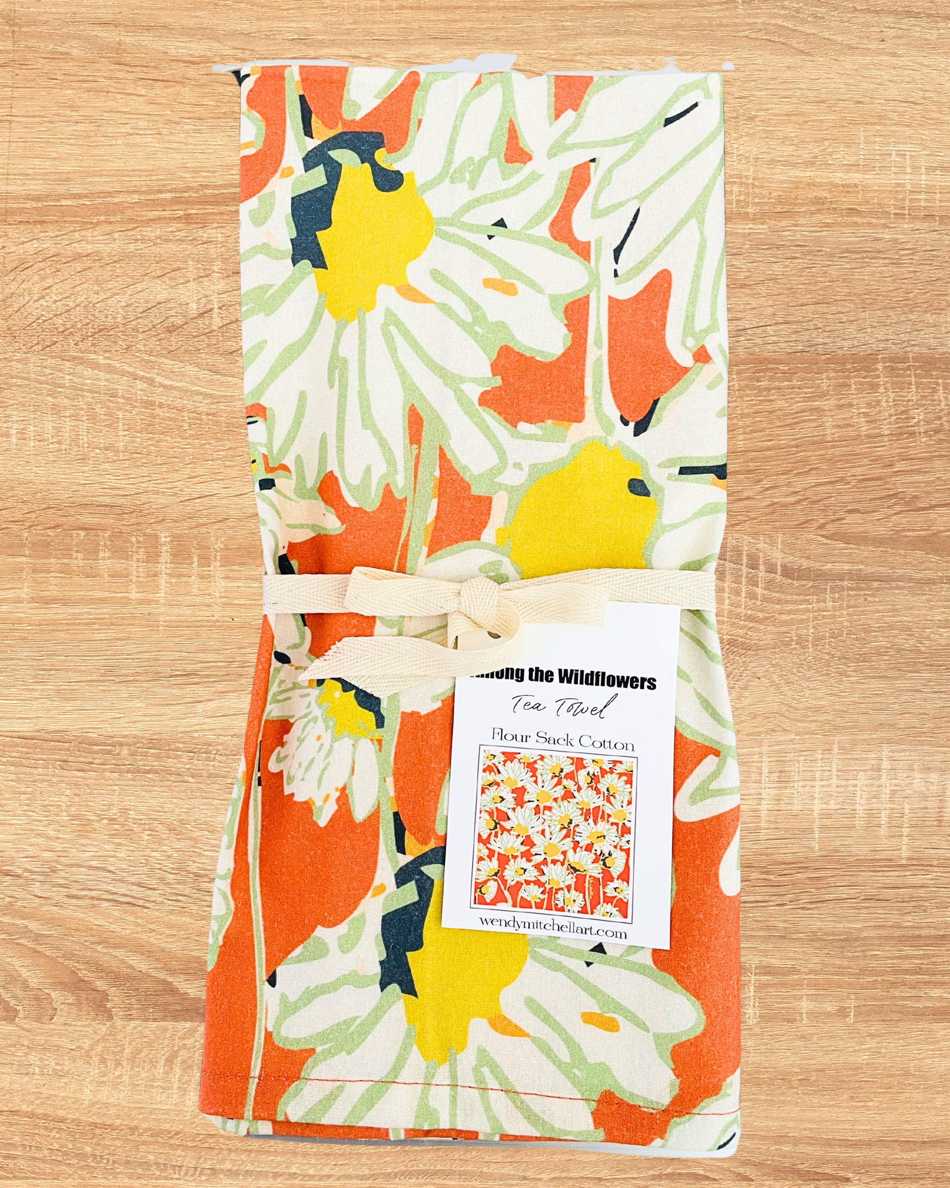 Sunset Meadow Flour Sack Tea Towel-tea towel-Wendy Mitchell Art