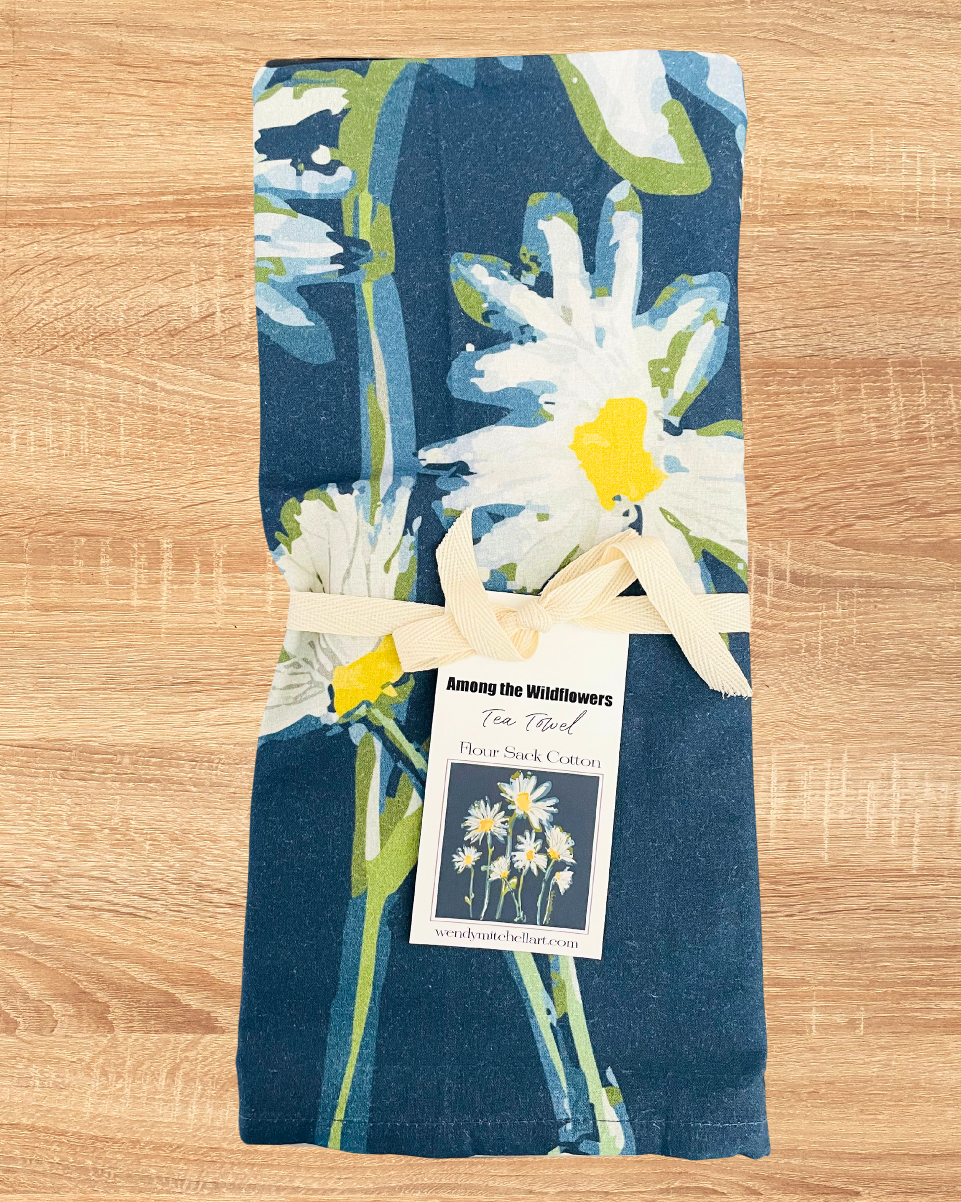 Twilight Meadow Flour Sack Tea Towel-flour sack tea towel-Wendy Mitchell Art