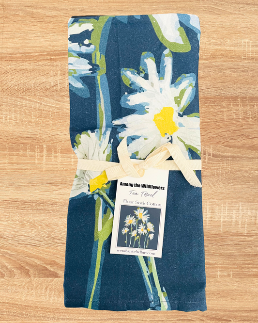 Twilight Meadow Flour Sack Tea Towel-flour sack tea towel-Wendy Mitchell Art