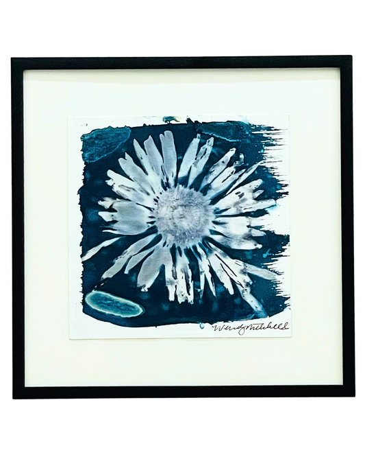 Framed original mixed media cyanotype.
Wendy Mitchell Art, Salida, CO