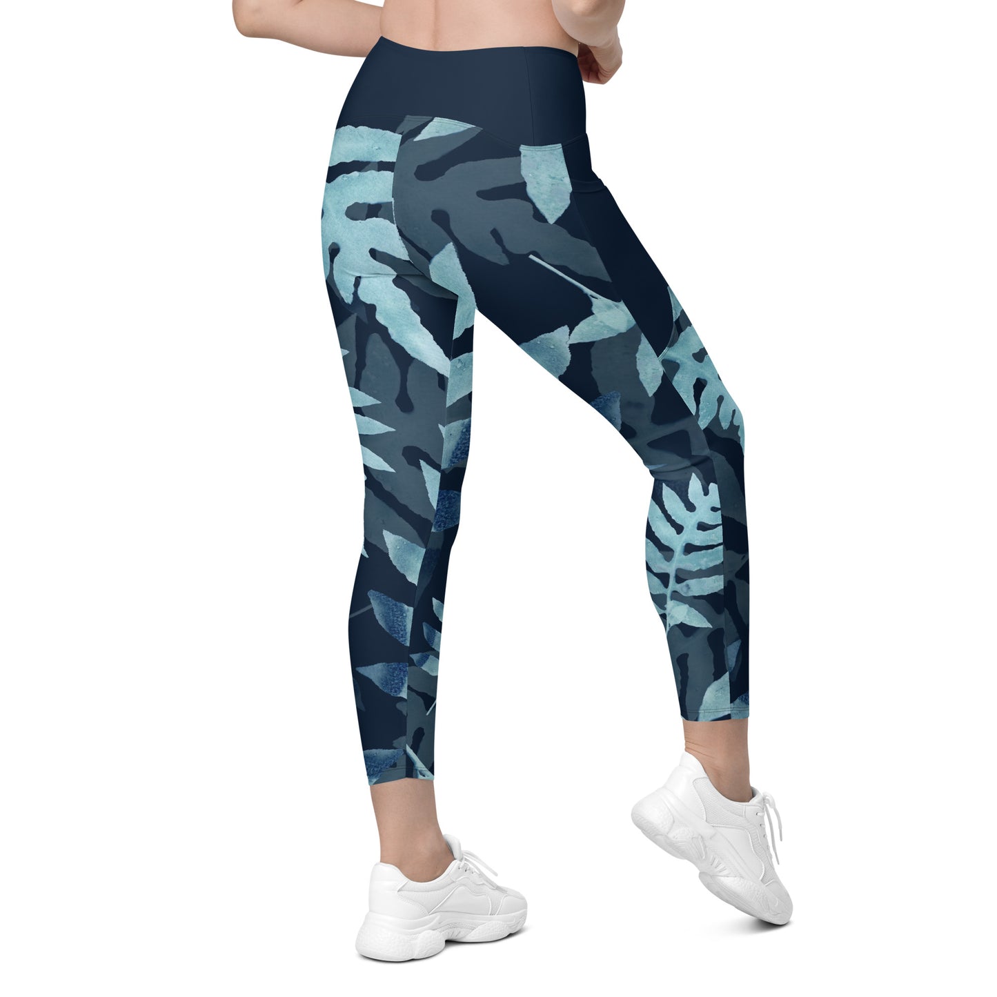 Midnight Ferns Leggings with pockets