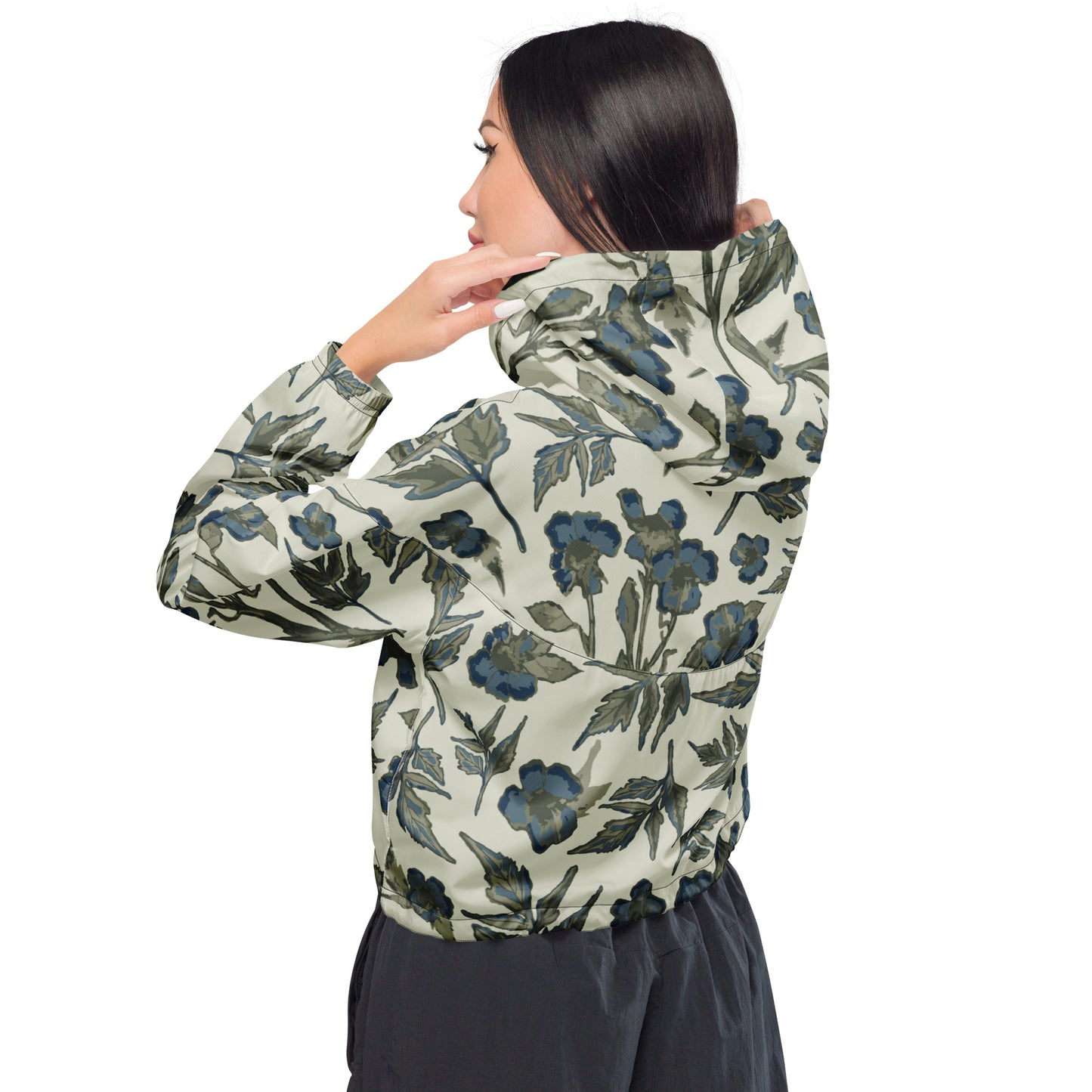A Touch of Roses Women’s cropped windbreaker